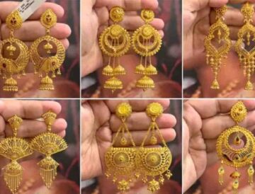 Marriage Gold Earrings For Indian Wedding