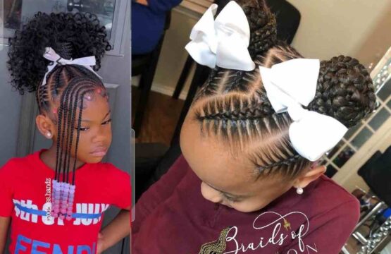 2 Ponytail Braids For Little Girl