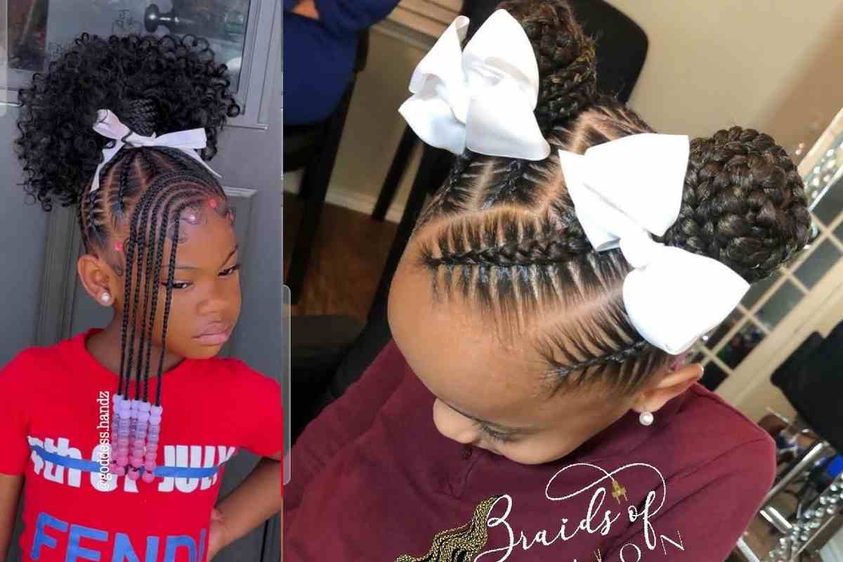 2 Ponytail Braids For Little Girl