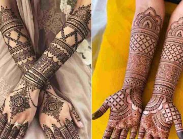Modern Full Hand Mehndi Design Back