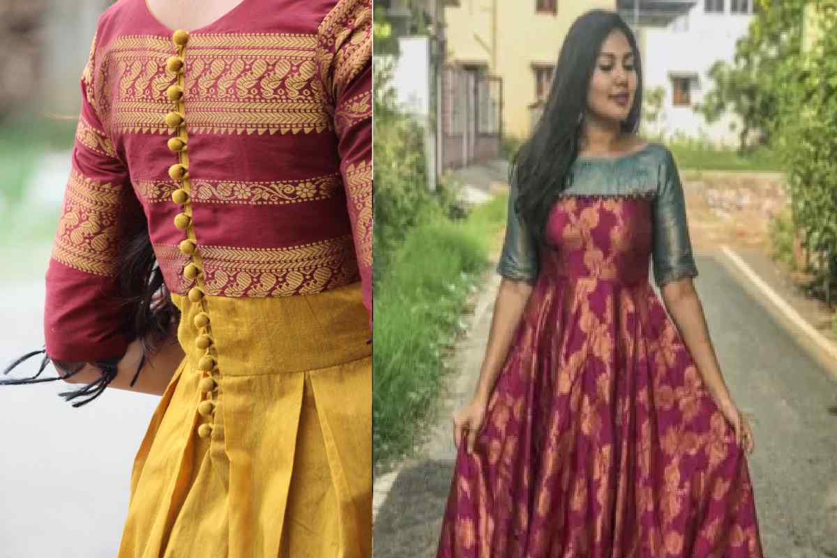 Silk Saree Old Saree Dress Design
