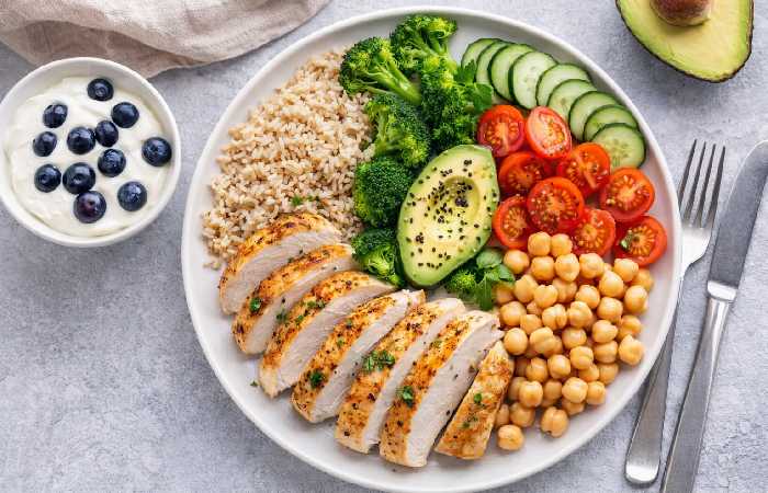 Healthy balanced meal