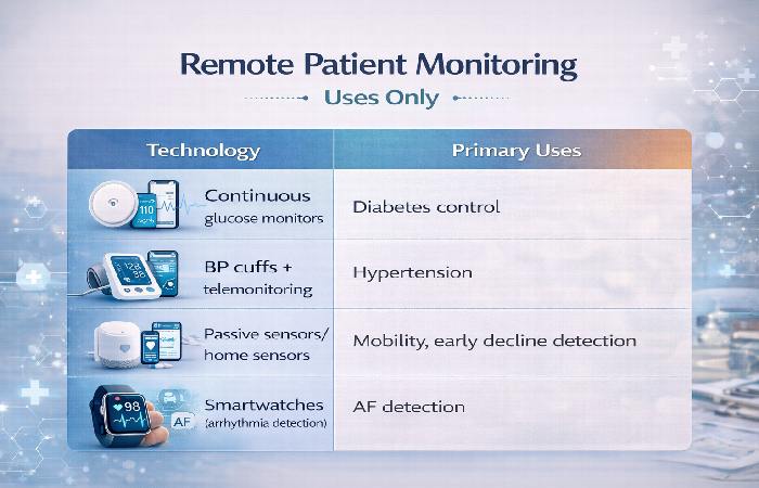 Remote patient monitoring uses and evidence.
