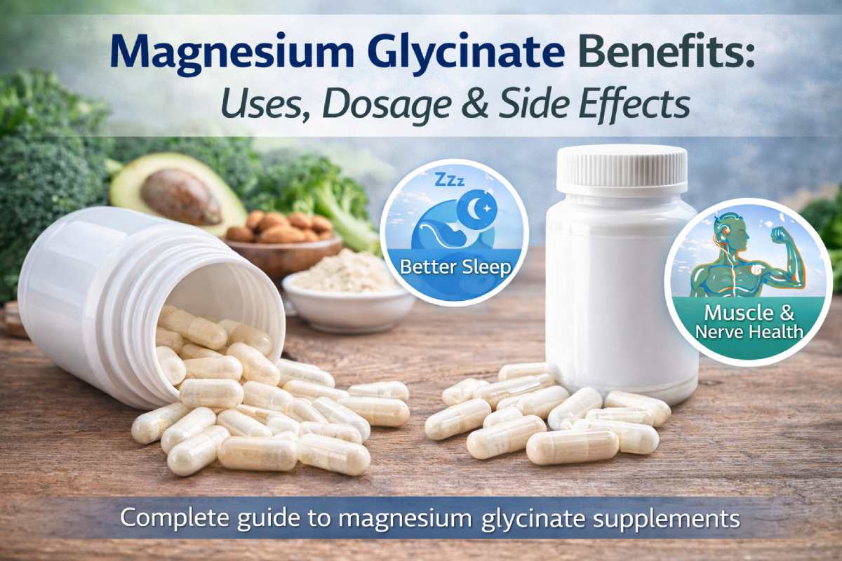 Magnesium Glycinate Benefits: Uses, Dosage & Side Effects