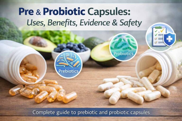 Pre & Probiotic Capsules: Uses, Benefits, Evidence & Safety