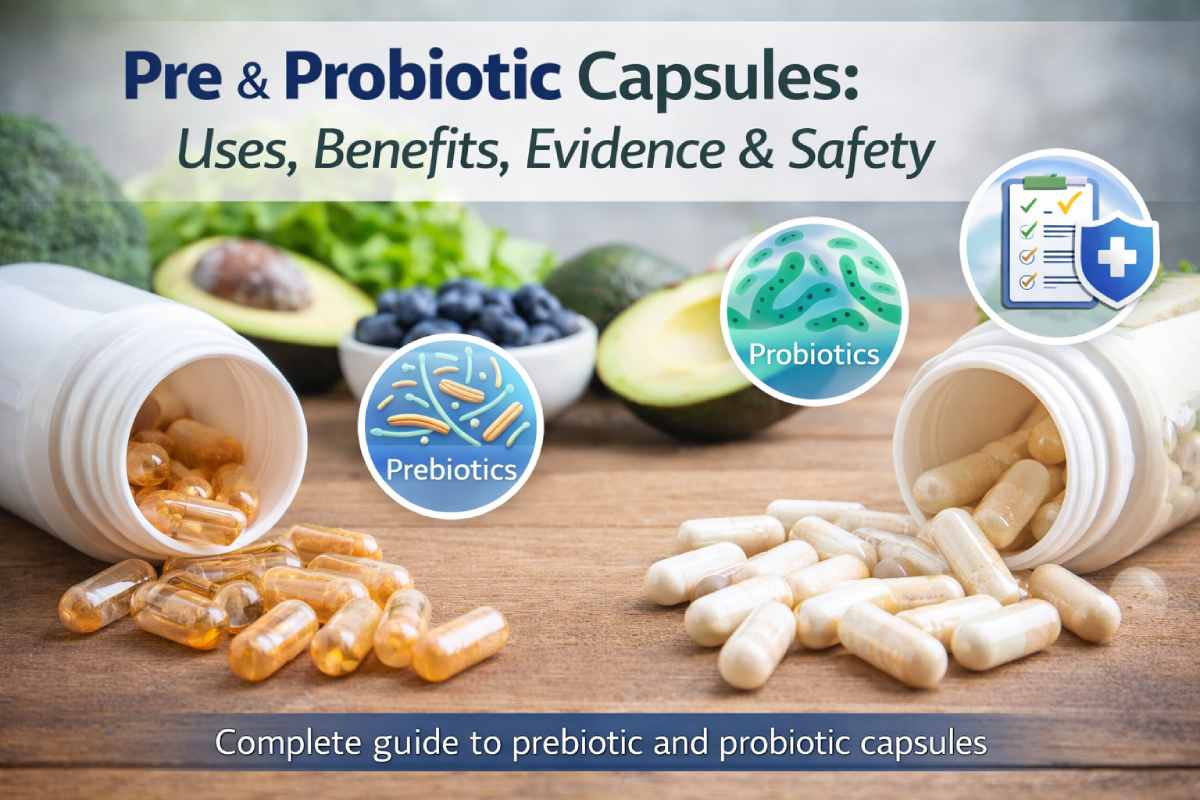 Pre & Probiotic Capsules: Uses, Benefits, Evidence & Safety