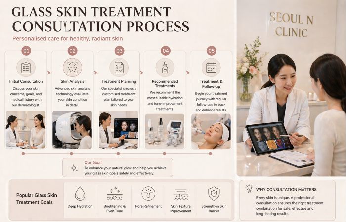Glass skin treatment consultation planning workflow