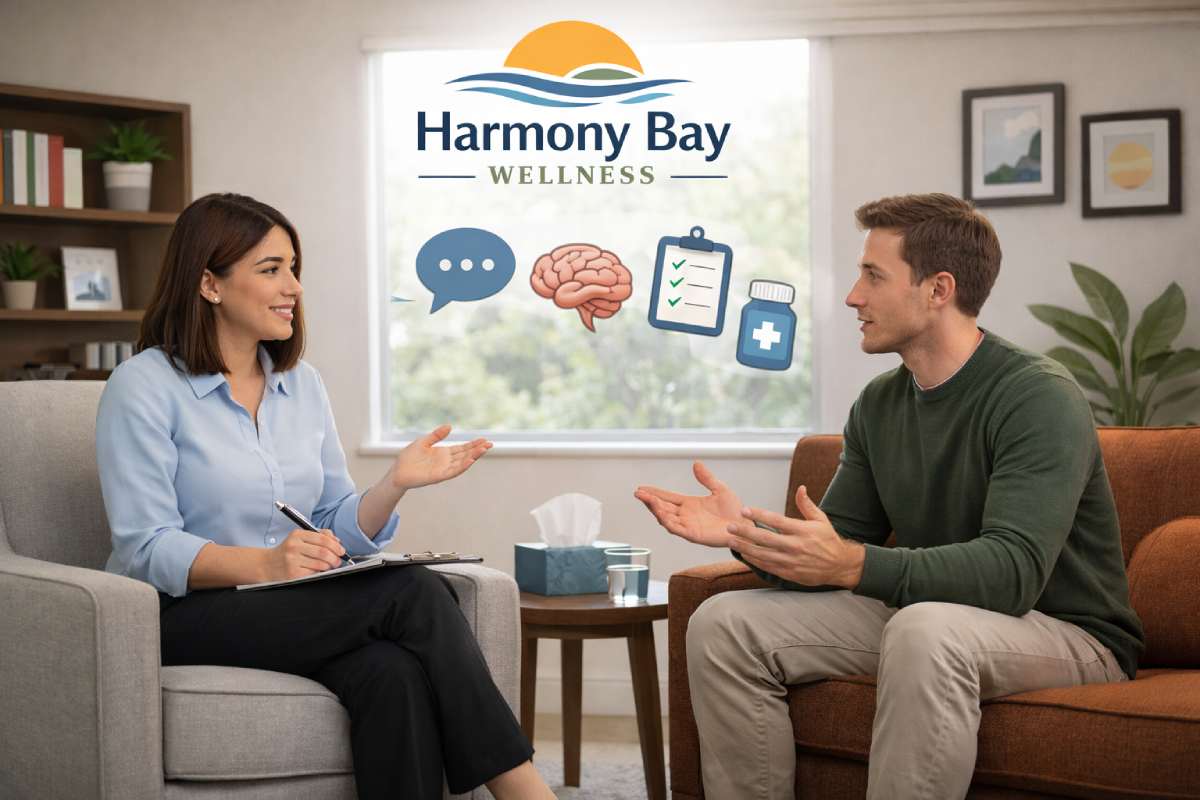 Harmony Bay Wellness outpatient mental health therapy services overview