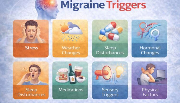 migraine triggers list medical causes overview chart