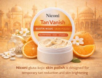 niconi tan vanish gluta kojic skin polish India tan removal treatment