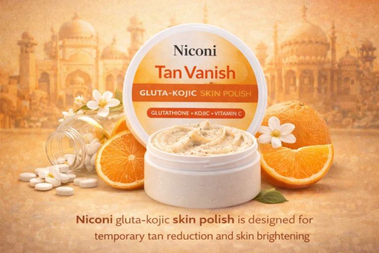niconi tan vanish gluta kojic skin polish India tan removal treatment