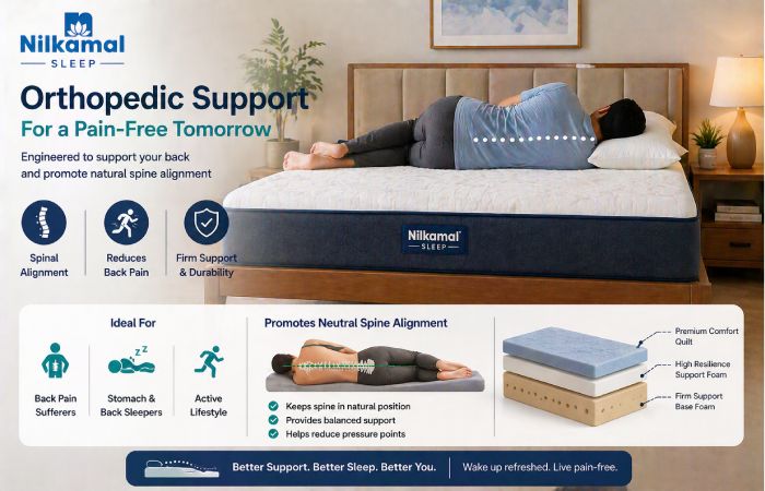 nilkamal sleep orthopedic mattress spine alignment support