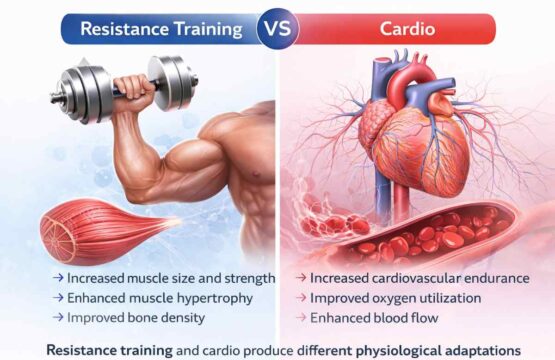 comparison between resistance training and cardio adaptations