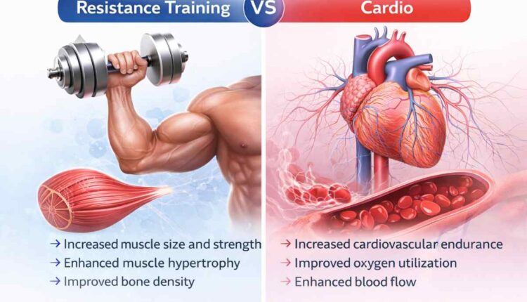 comparison between resistance training and cardio adaptations