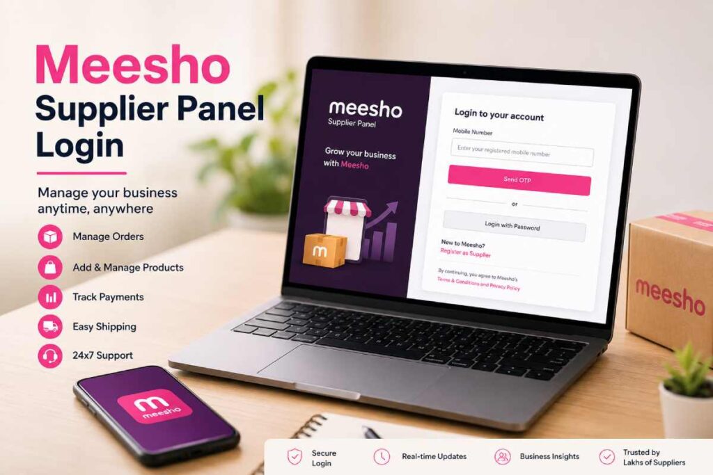 meesho supplier panel login:  Complete Seller Guide (2026)