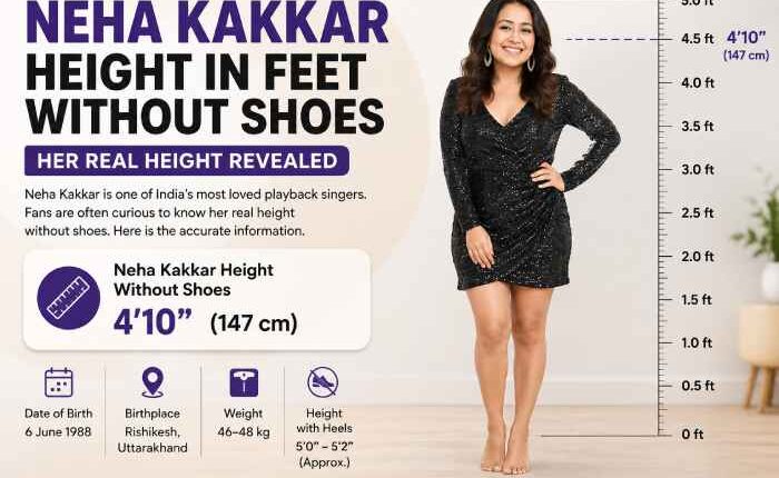 neha kakkar height in feet without shoes